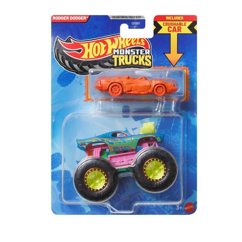 Hot Wheels Car Monster Trucks - 2026 ホットウィール カーズ モンスタートラック ロジャー・ドジャー メタルダイキャストモデルコレクション